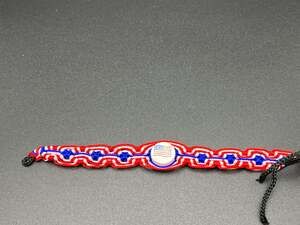 USA American Flag Patriotic Woven Friendship Bracelet Red White and Blue